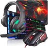 Kit Gamer Periféricos Headset Teclado Mouse Completo Periféricos Gamer Led 3200 Dpi