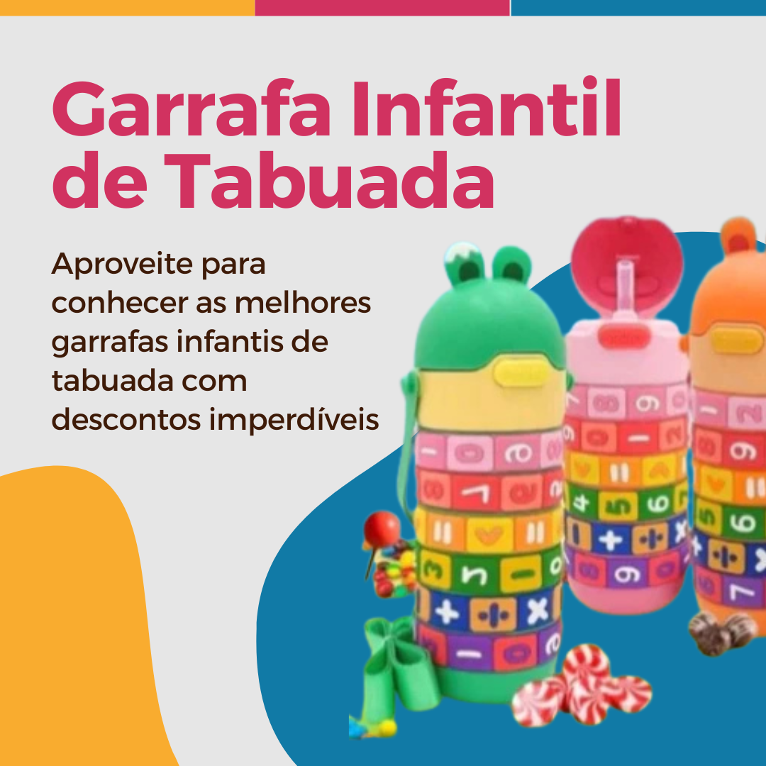 Garrafa Infantil Tabuada Números Interativa Educacional de Contas Giratórias