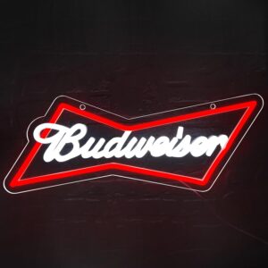 letreiro de neon de cerveja budweiser 1