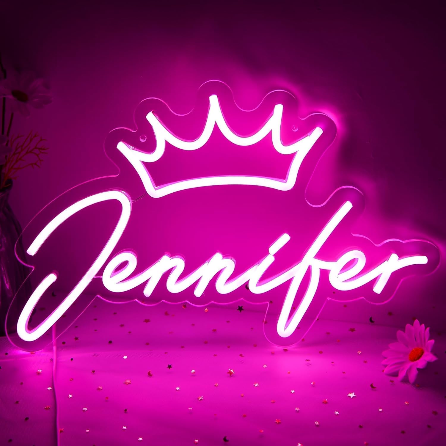 Placa de Neon com nome de Jennifer