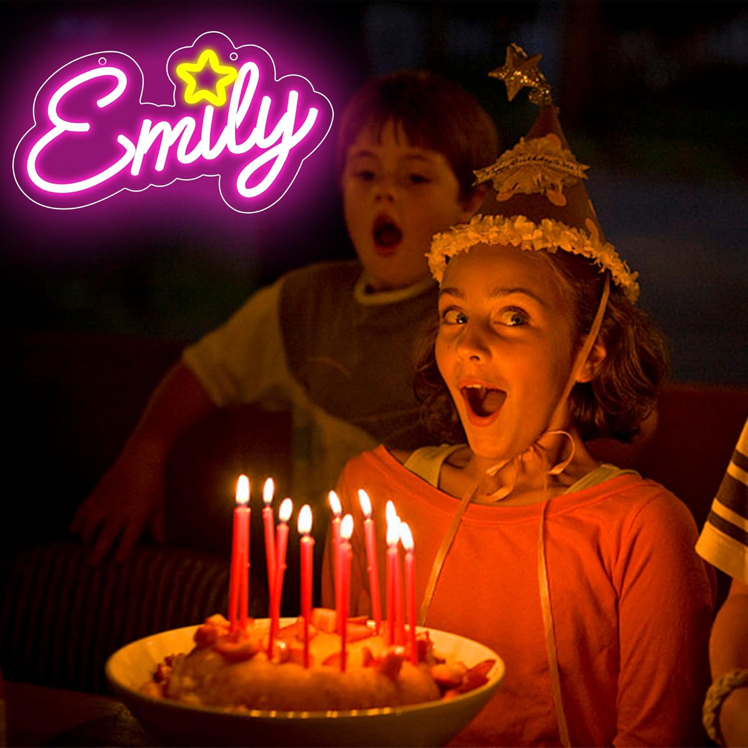 Placa de Neon com o nome Emily