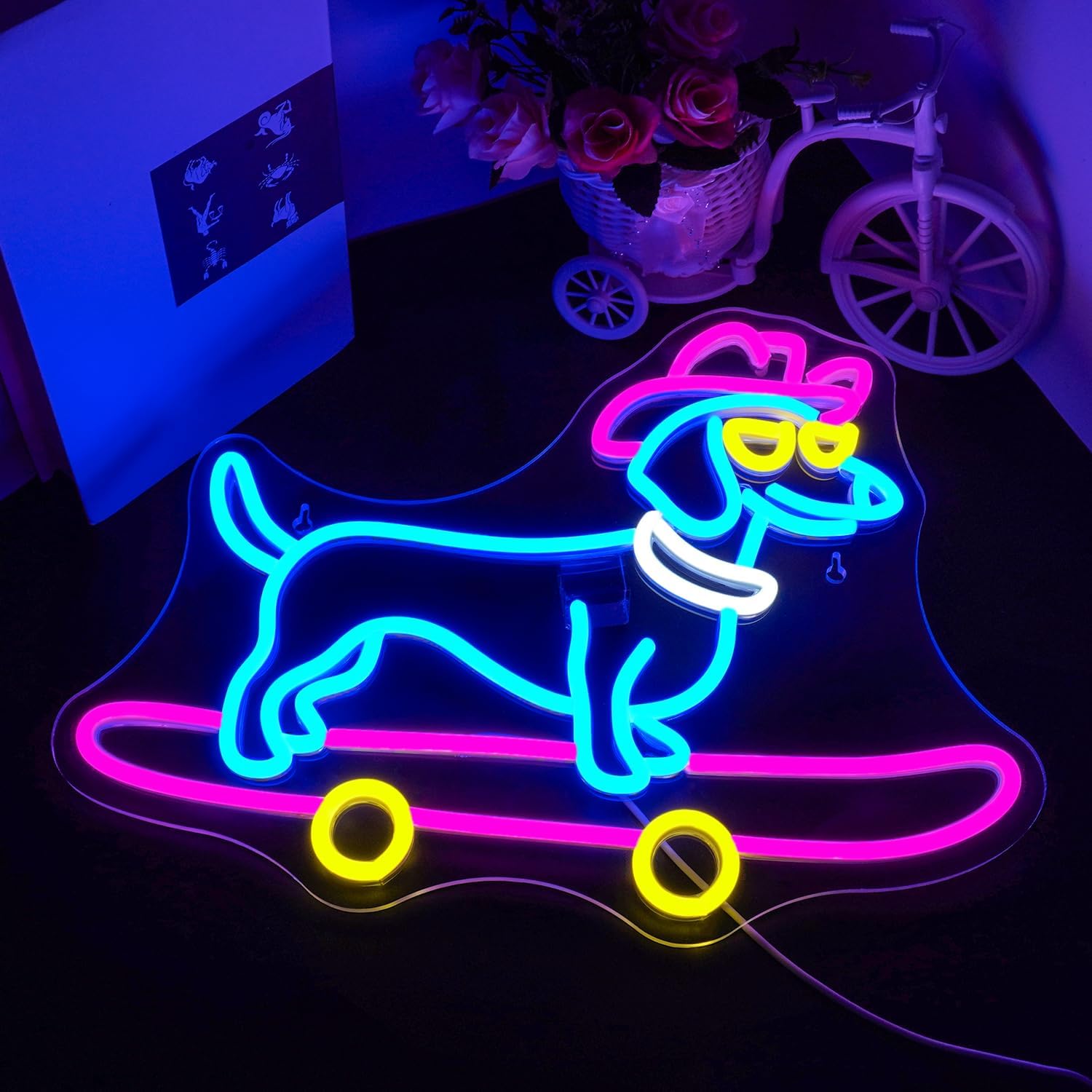 Placa de Neon de Dachshund