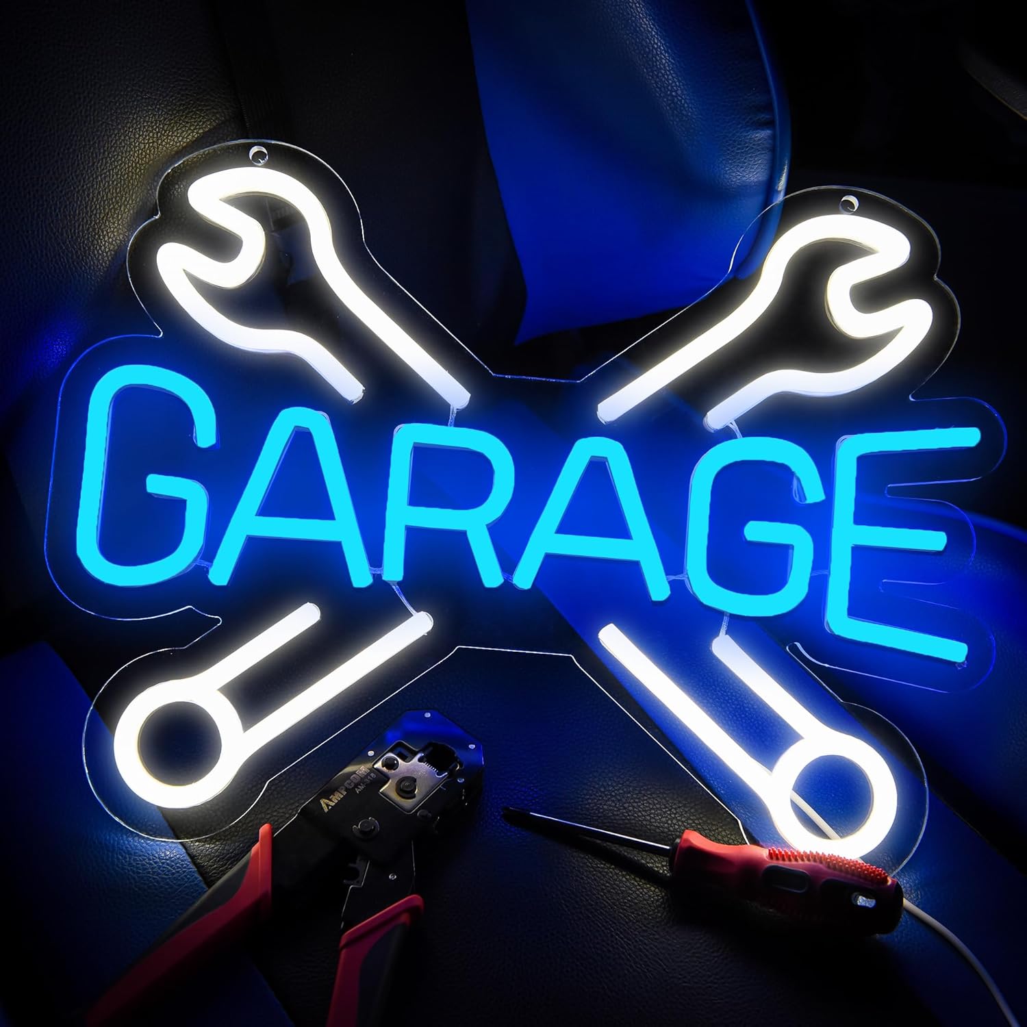 Placa de Neon de Garagem