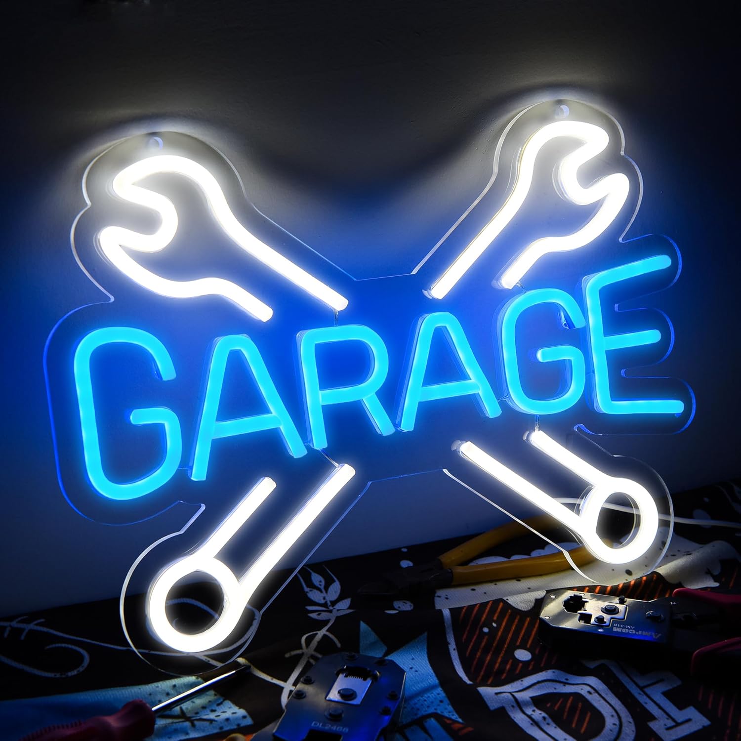 Placa de Neon de Garagem