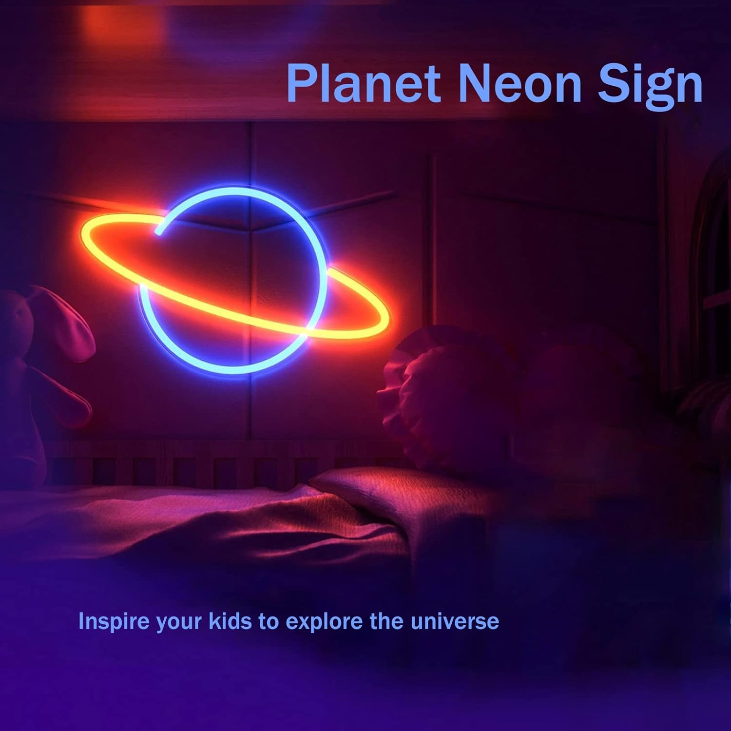 Placa de Neon de Planeta