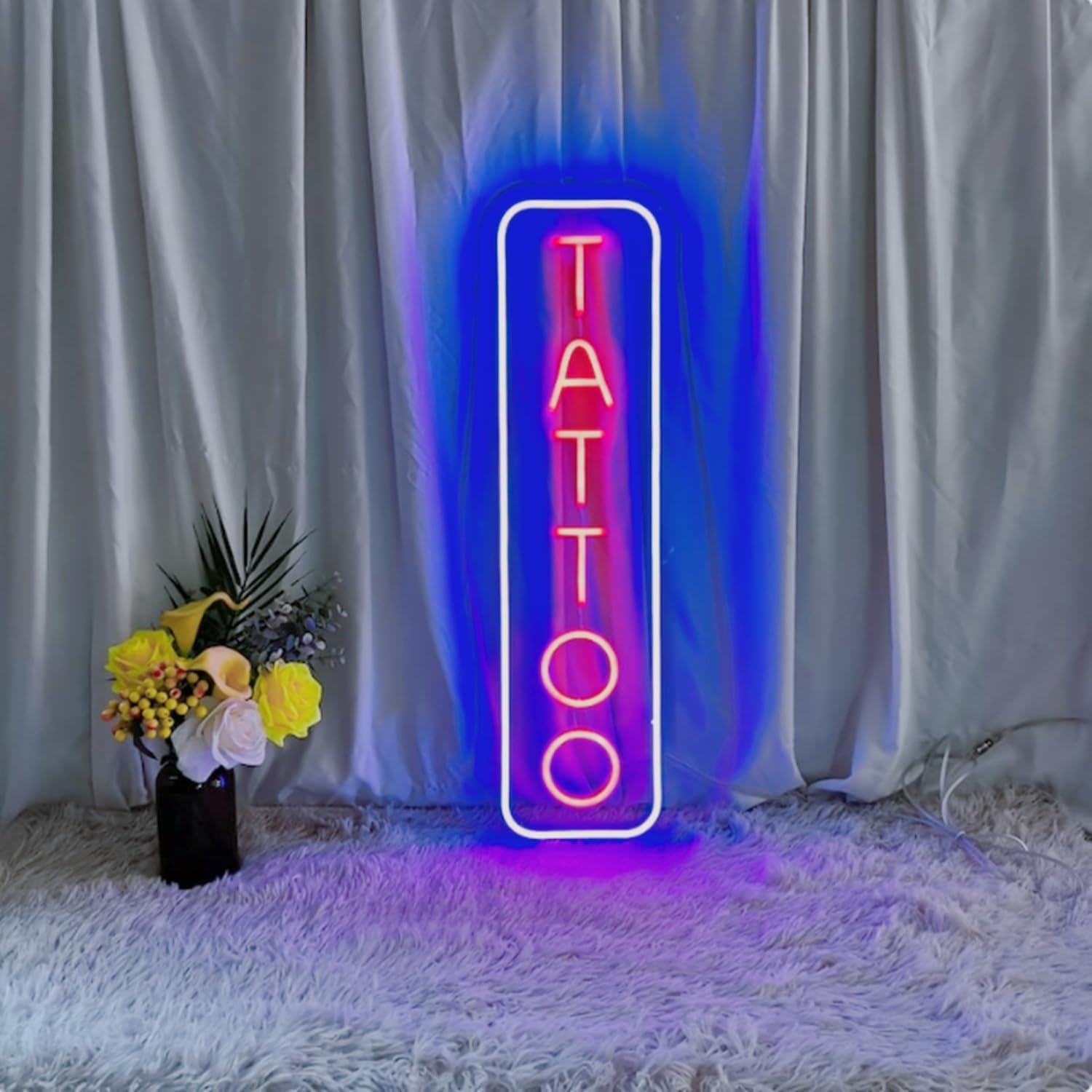 Placa de neon de tatuagem