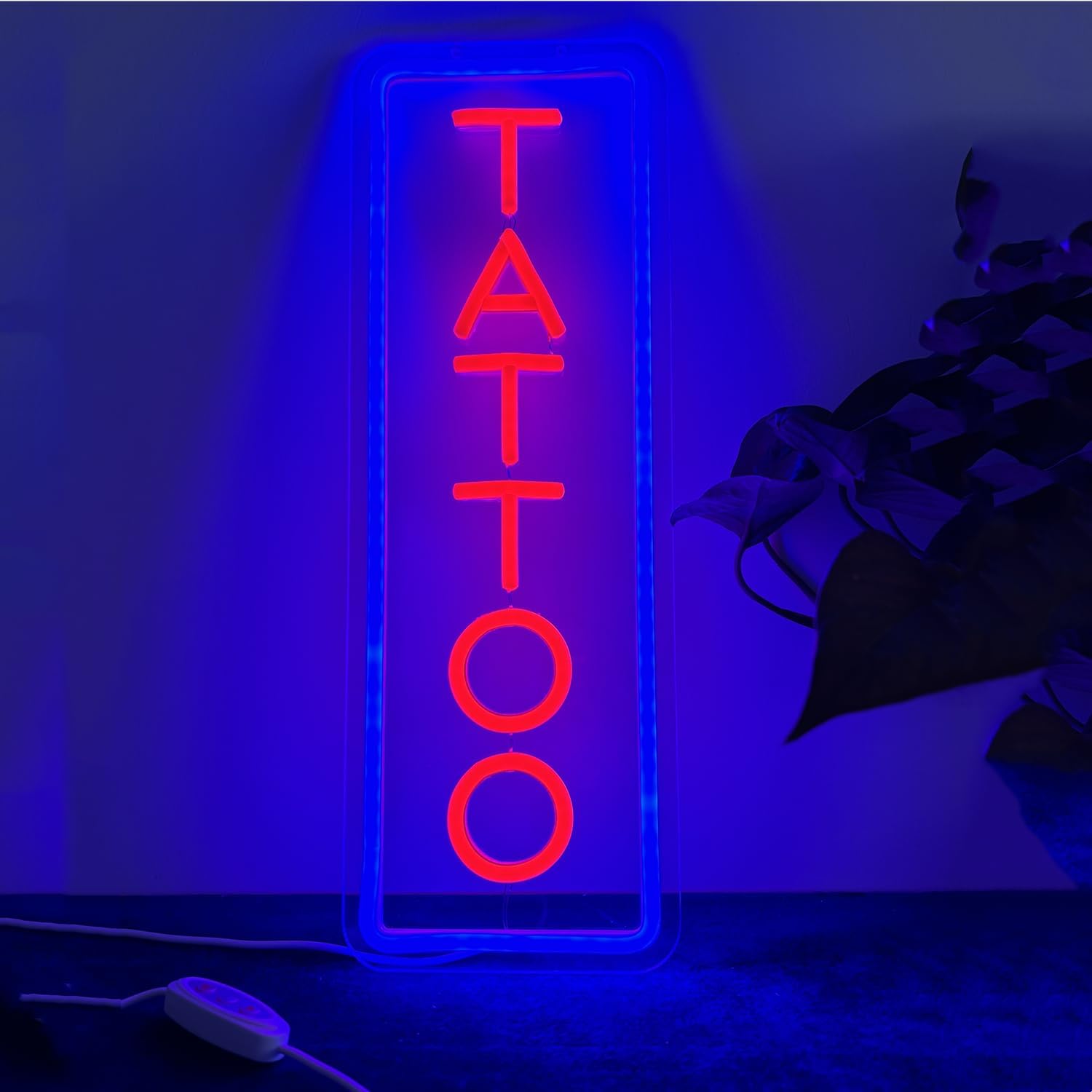 Placa de neon de tatuagem