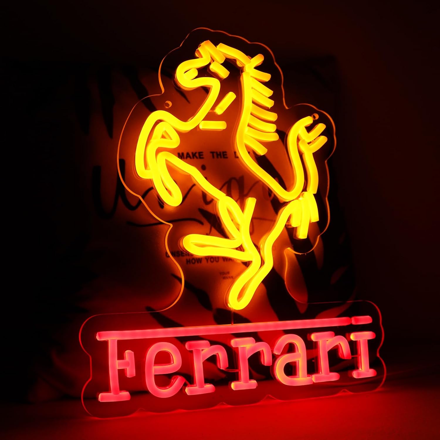 Placa De Néon Ferrari