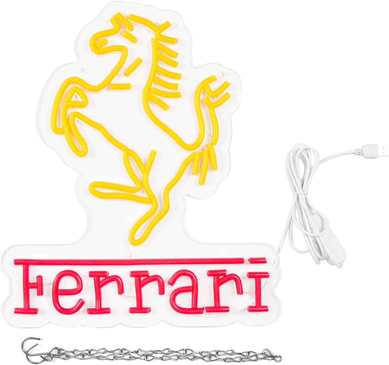 Placa De Néon Ferrari