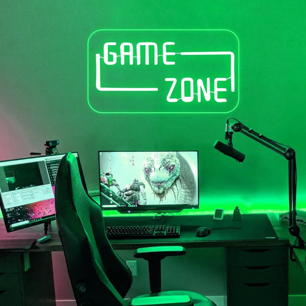 Placa de Neon Game Zone