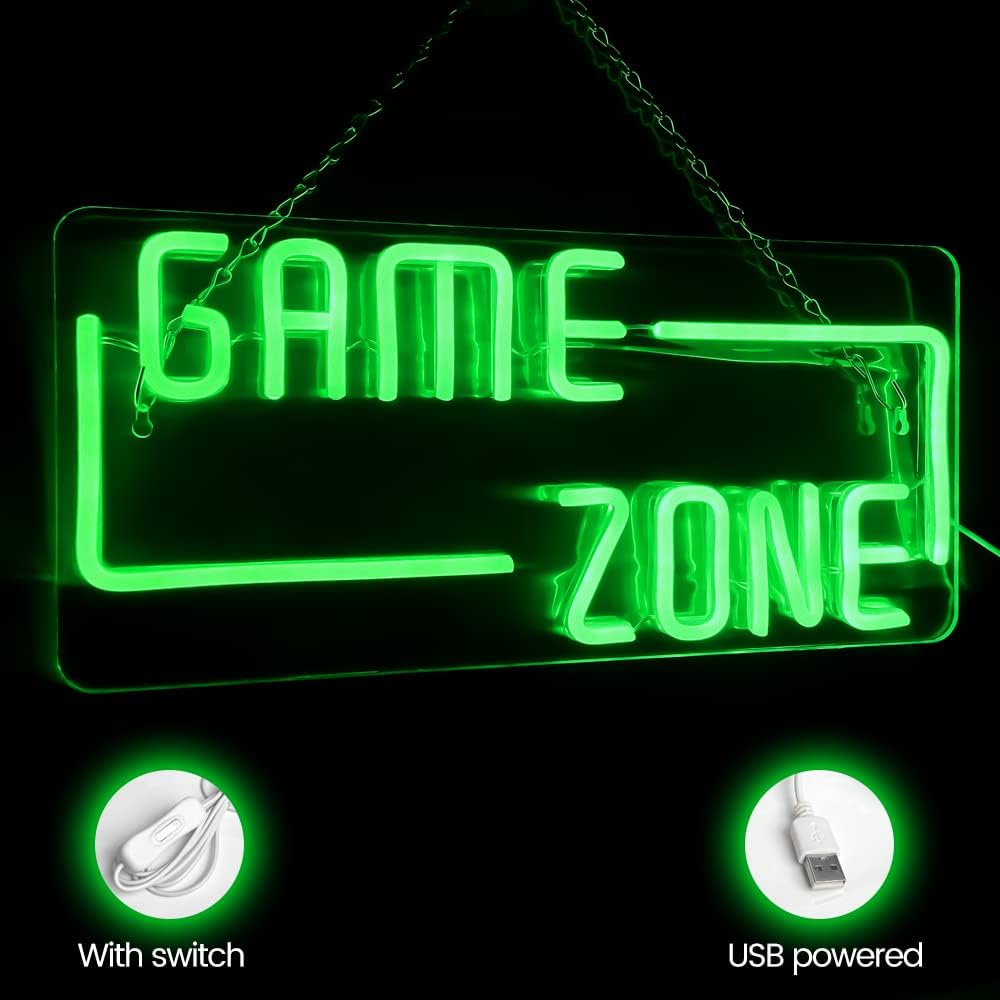 Placa de Neon Game Zone