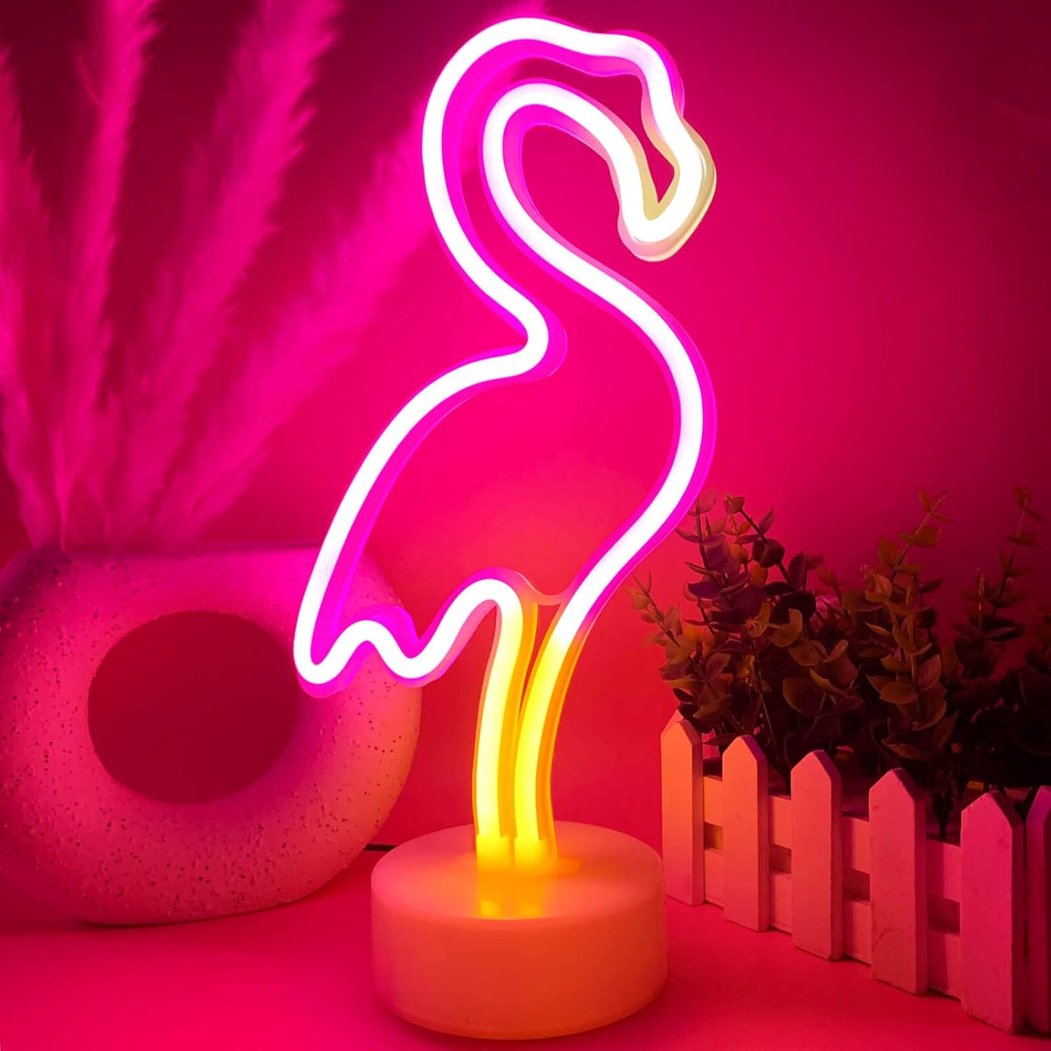 Placa de neon LED Flamingo