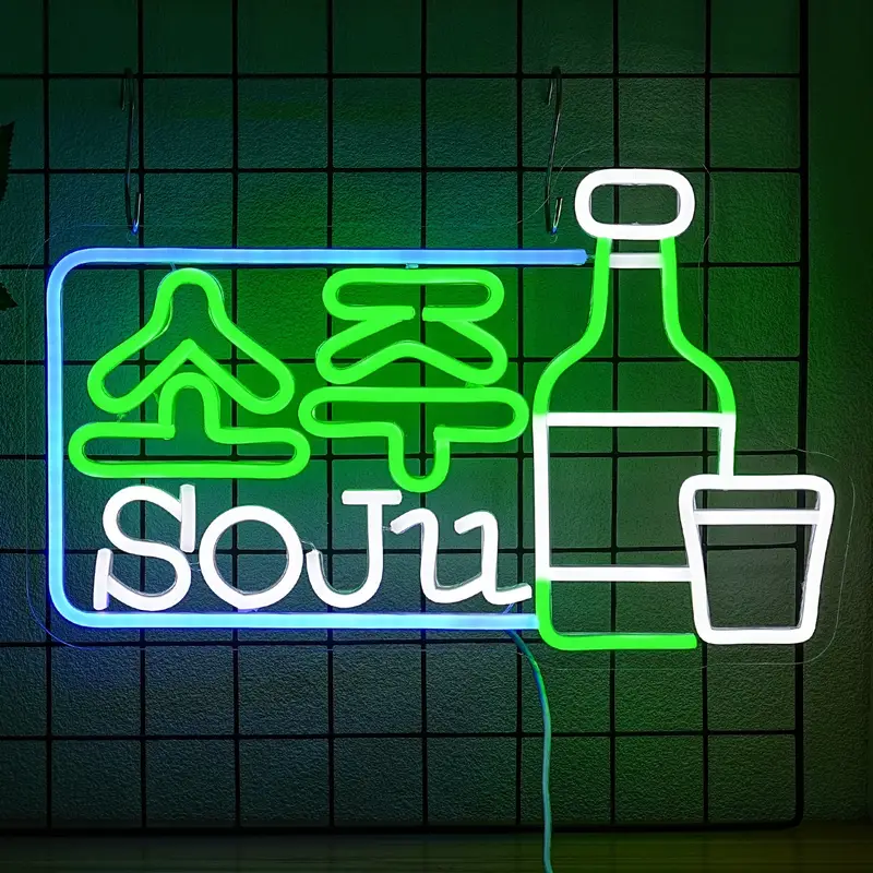 Placa de Néon LED Regulável Soju