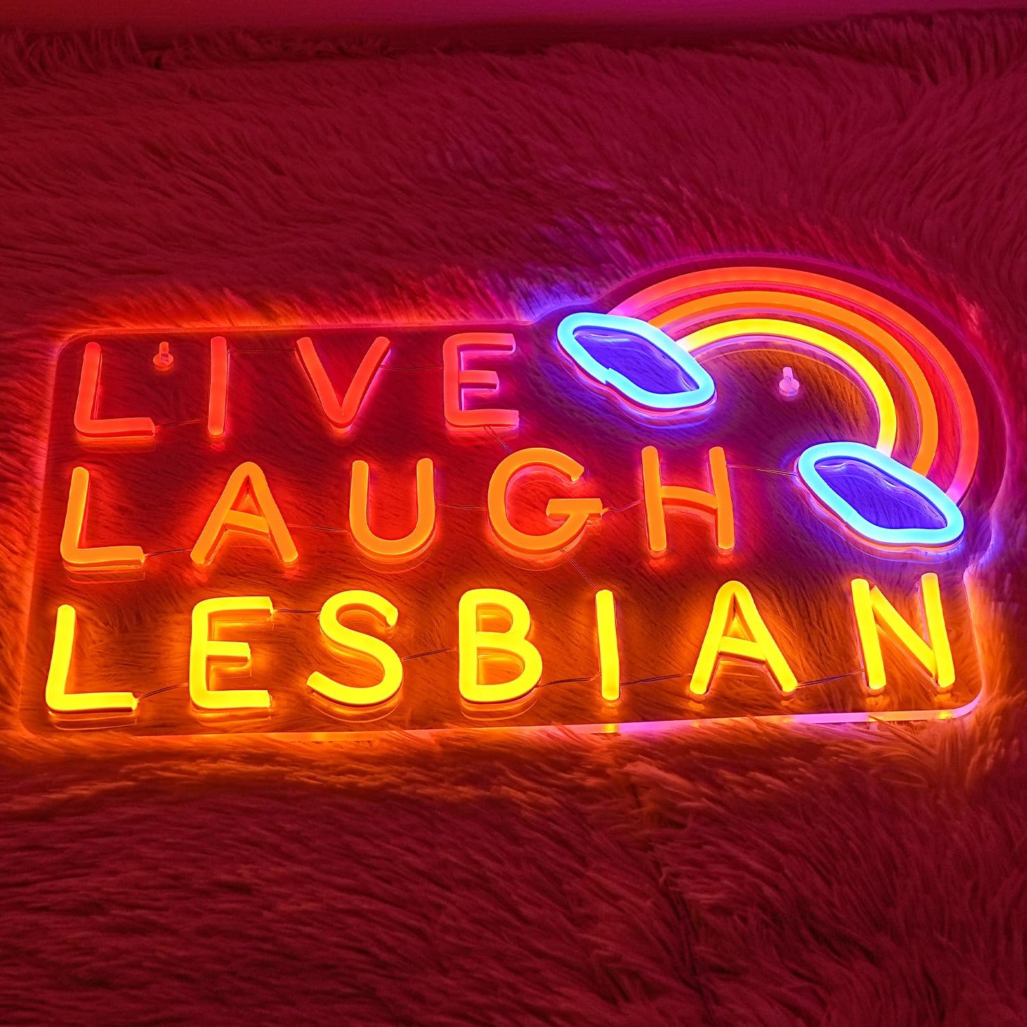 Placa de Neon Lésbico LGBT