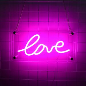 placa de neon love 1