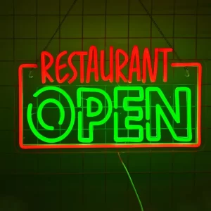 placa de neon para restaurante 1