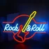 placa de neon rock roll 1