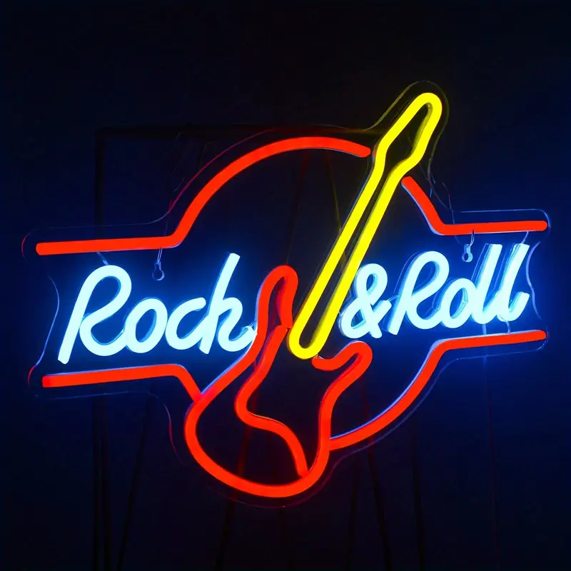 Placa de neon Rock & Roll