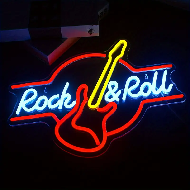 Placa de neon Rock & Roll