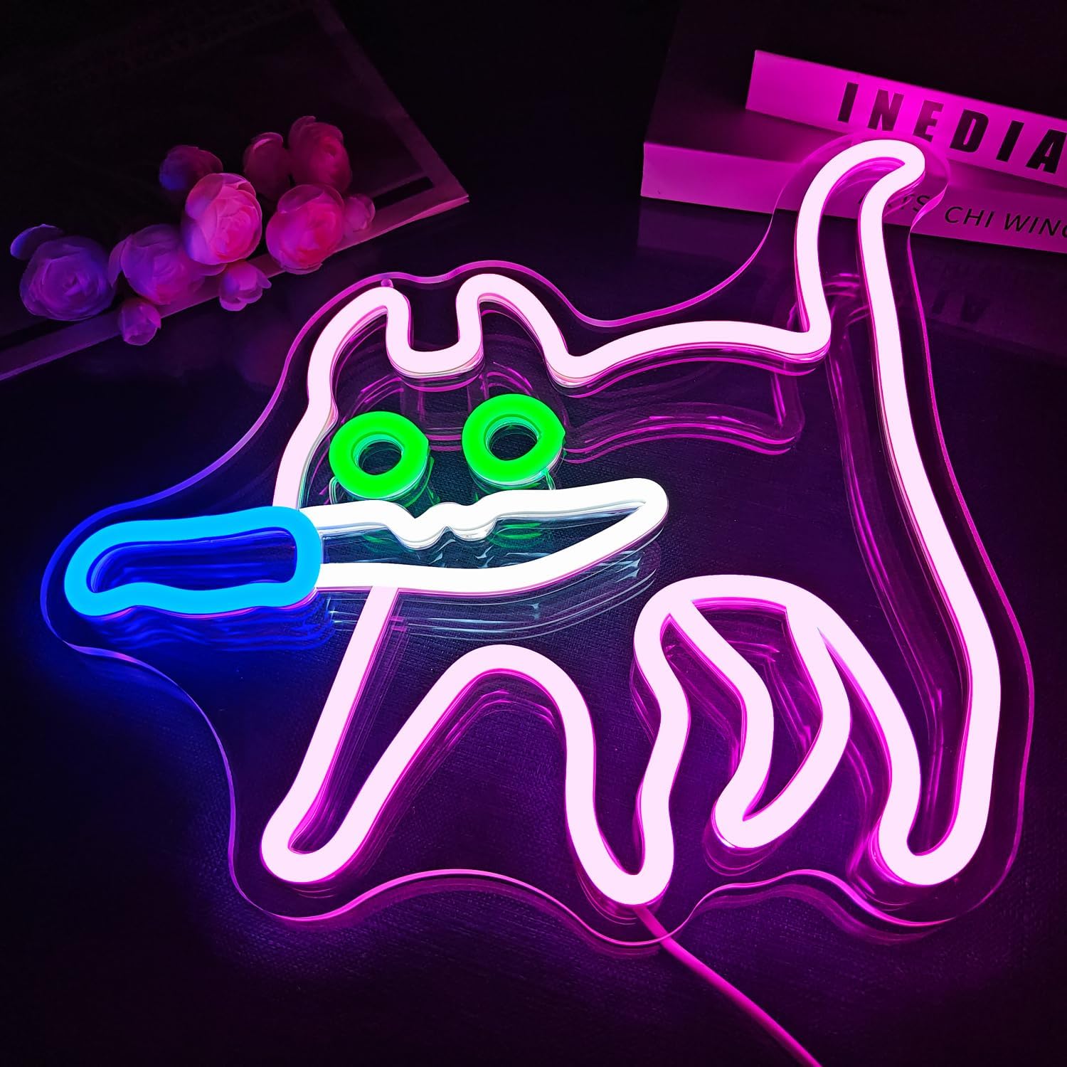 Placas de Neon de Gato